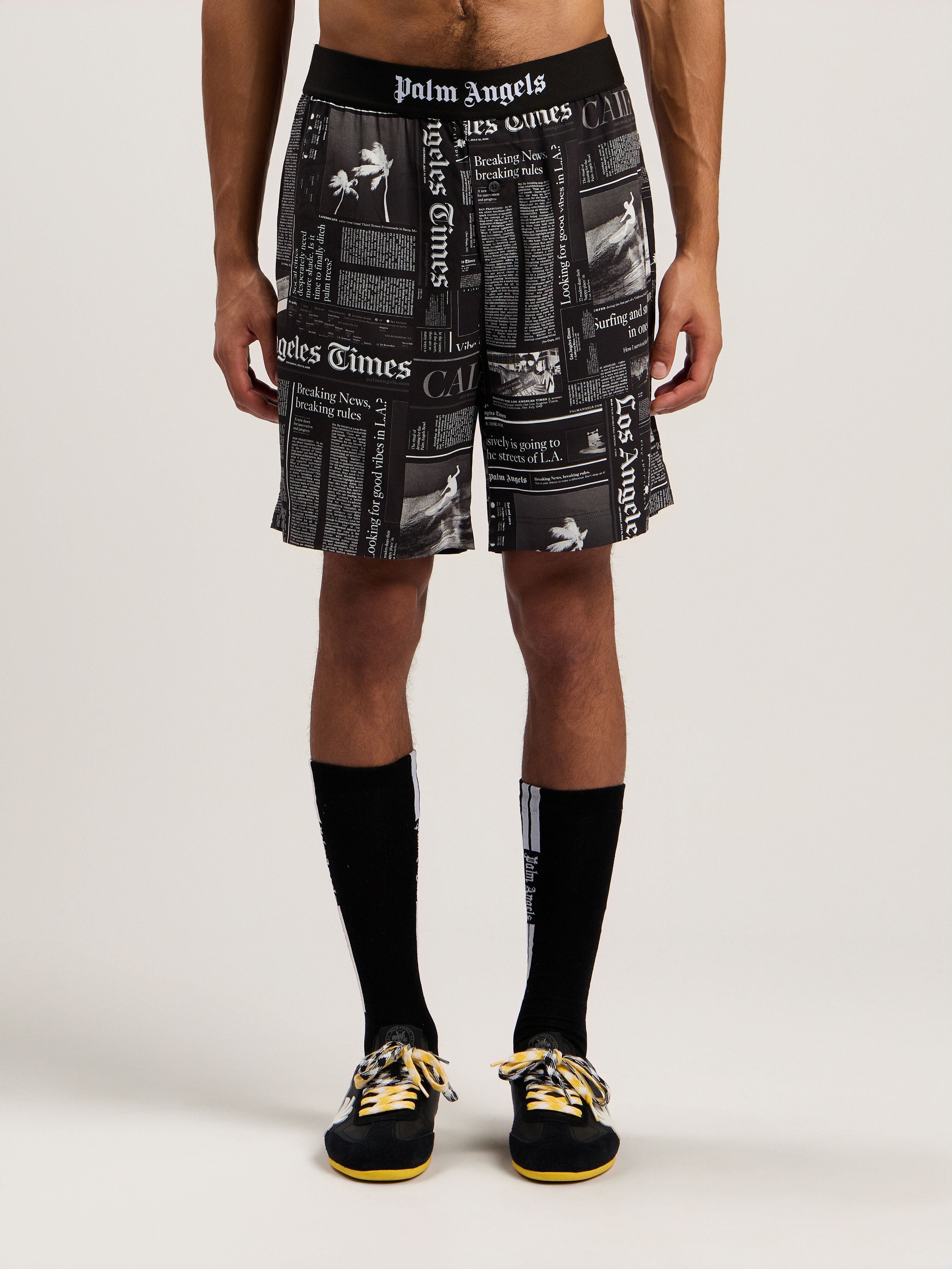 PALM ANGELS  BLACK - OFF WHITE PMCB044F25FAB001