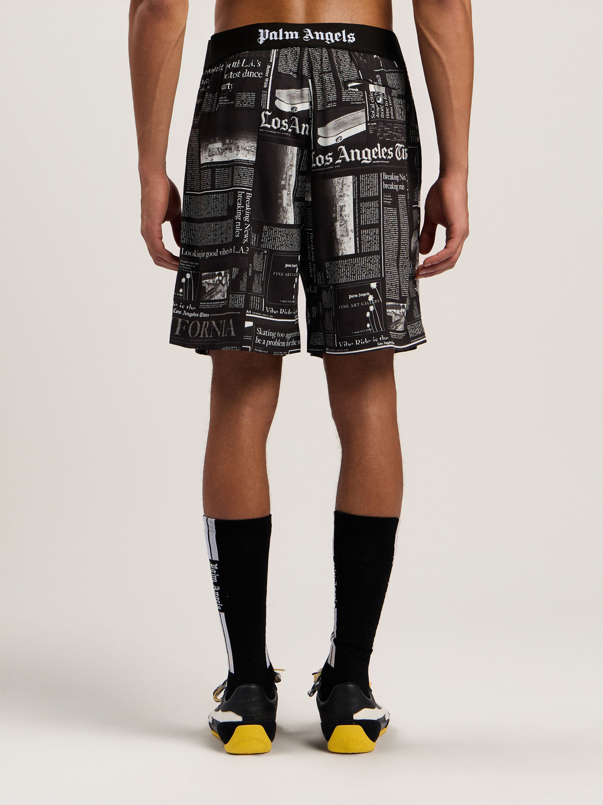 PALM ANGELS  BLACK - OFF WHITE PMCB044F25FAB001