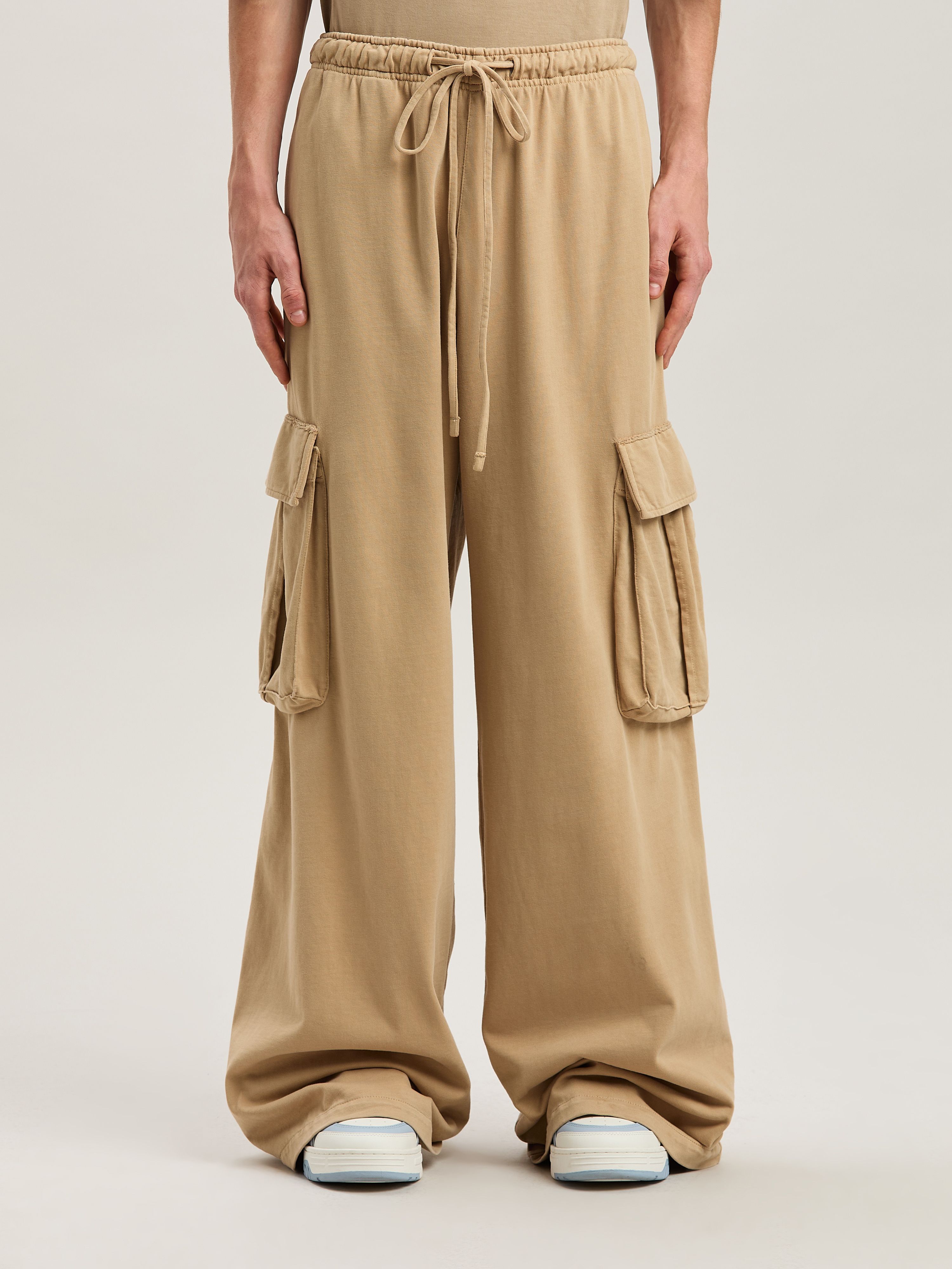 PALM ANGELS  POCKETS CARGO PANTS CAMEL - CAMEL PMCF034S25FAB001
