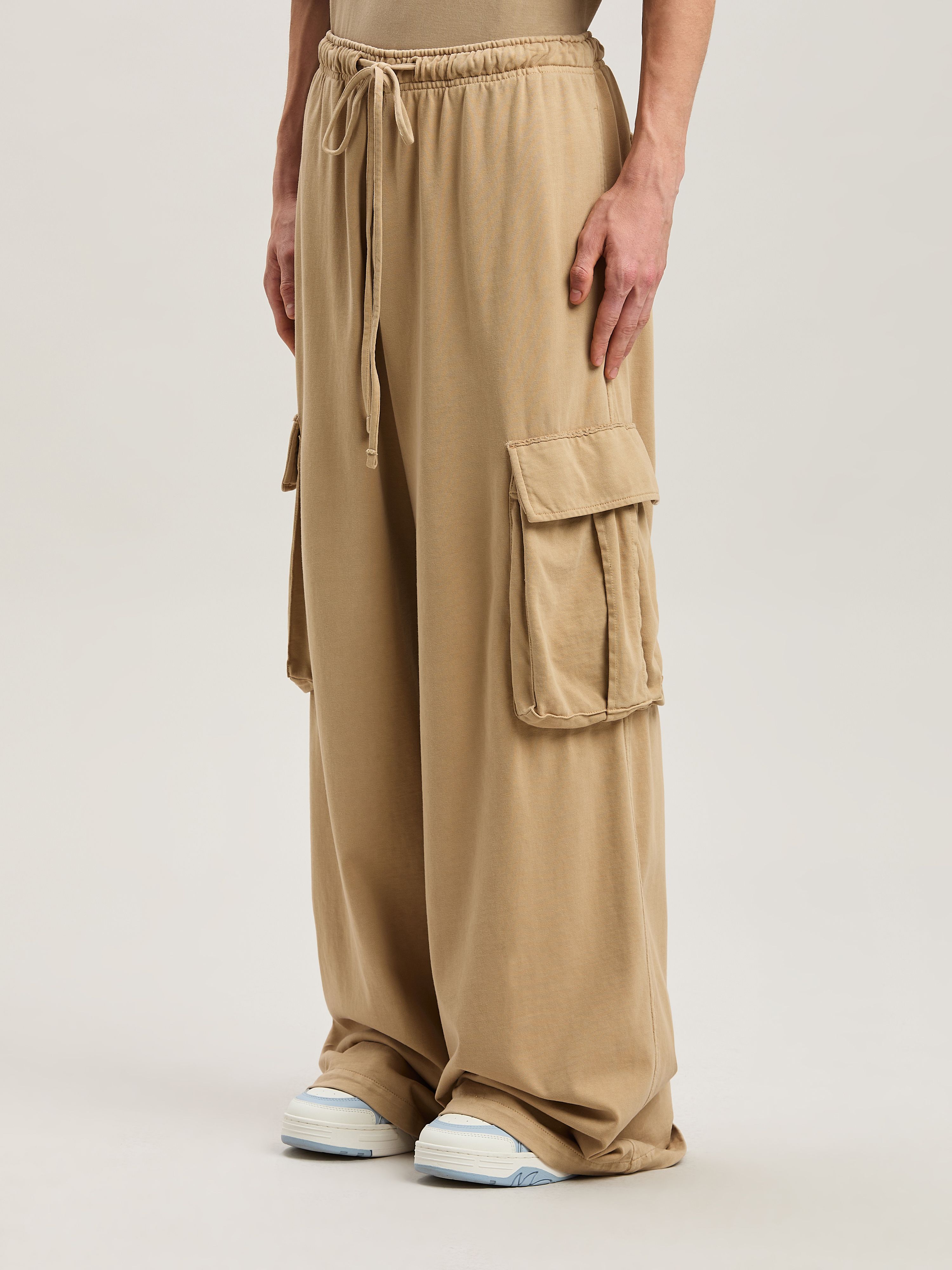 PALM ANGELS  POCKETS CARGO PANTS CAMEL - CAMEL PMCF034S25FAB001