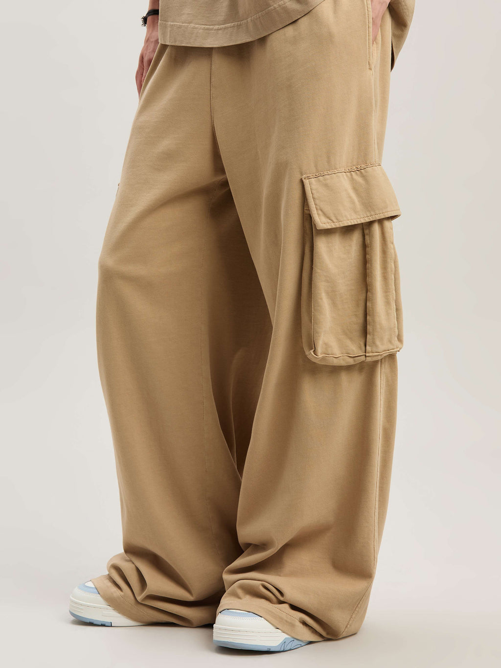 PALM ANGELS  POCKETS CARGO PANTS CAMEL - CAMEL PMCF034S25FAB001