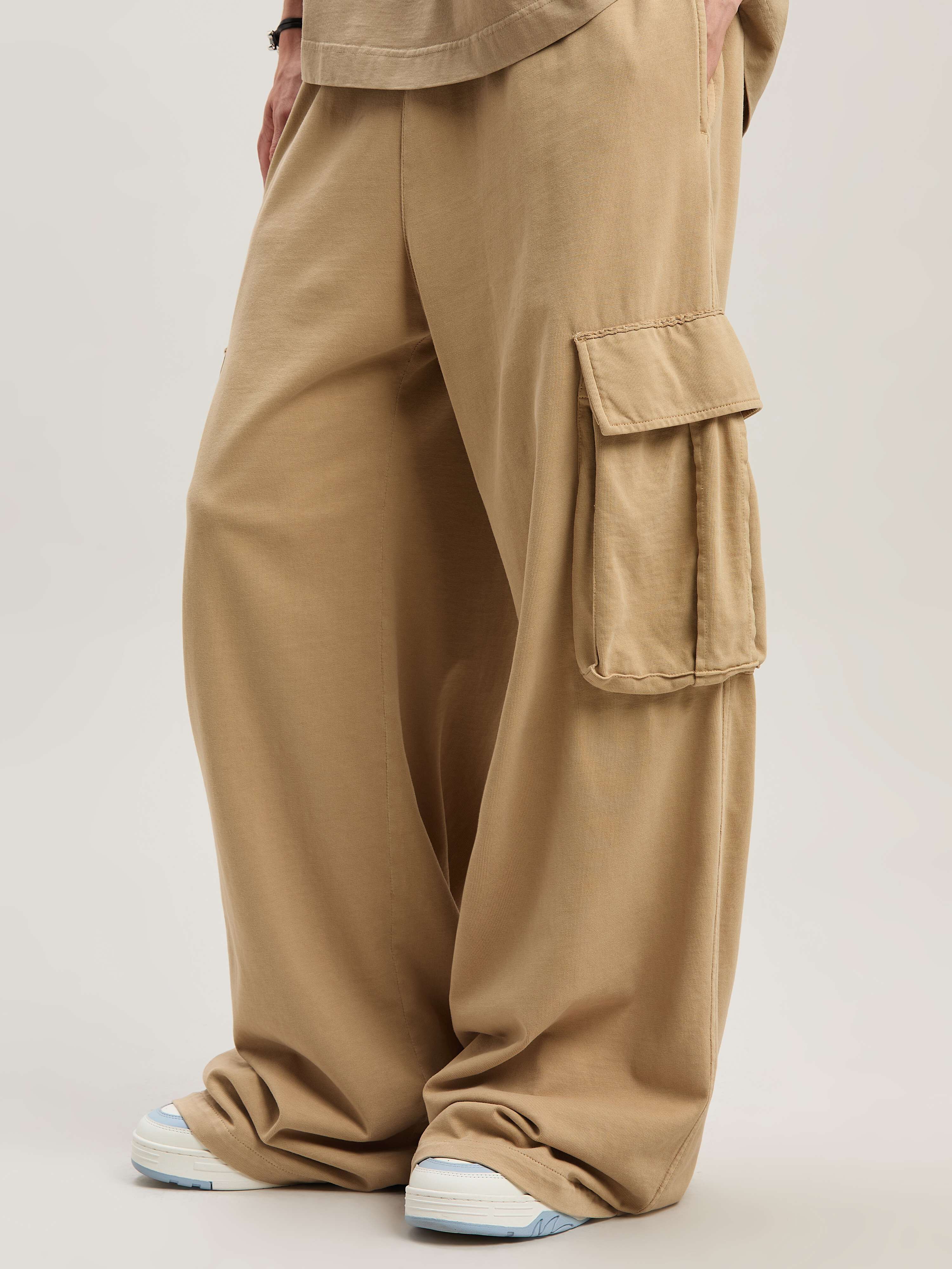 PALM ANGELS  POCKETS CARGO PANTS CAMEL - CAMEL PMCF034S25FAB001