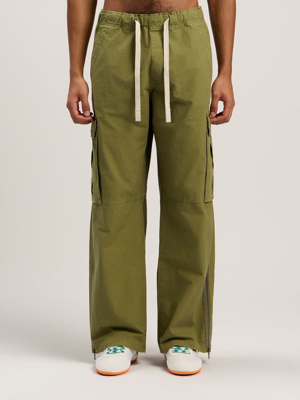 PALM ANGELS  ARMY GREEN - DARK GREEN PMCF037F25FAB001