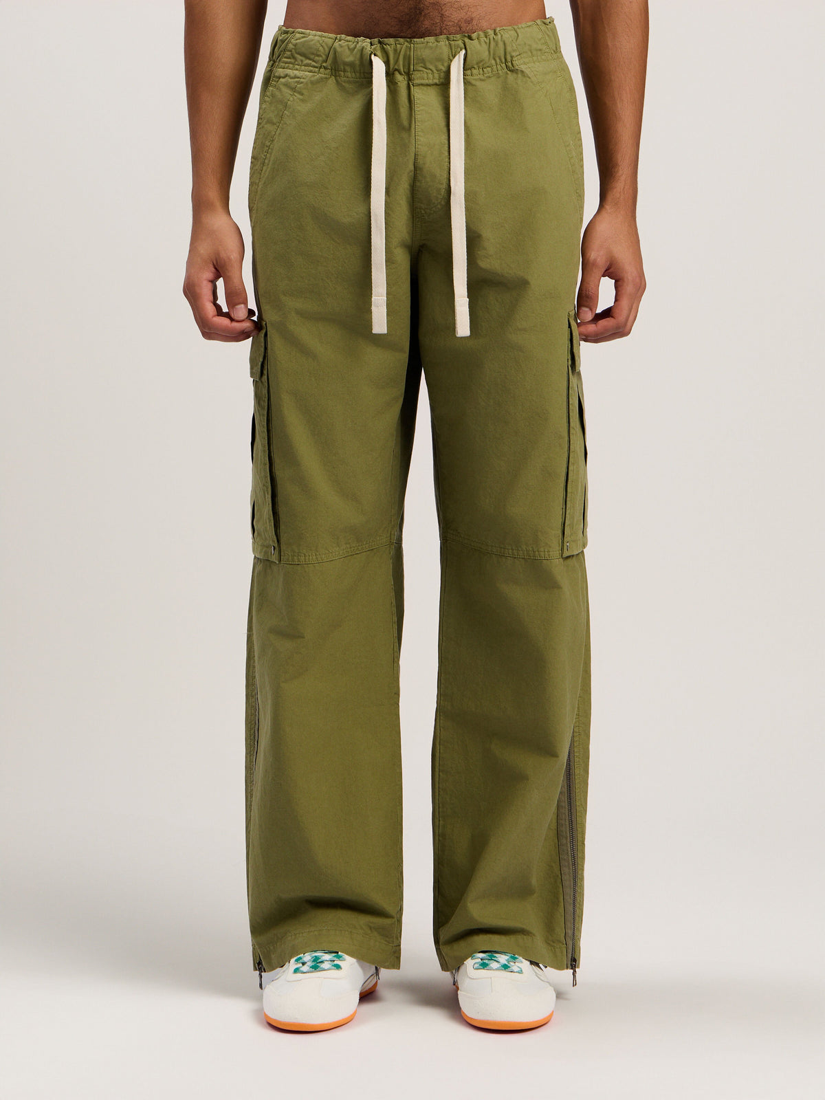 PALM ANGELS  ARMY GREEN - DARK GREEN PMCF037F25FAB001