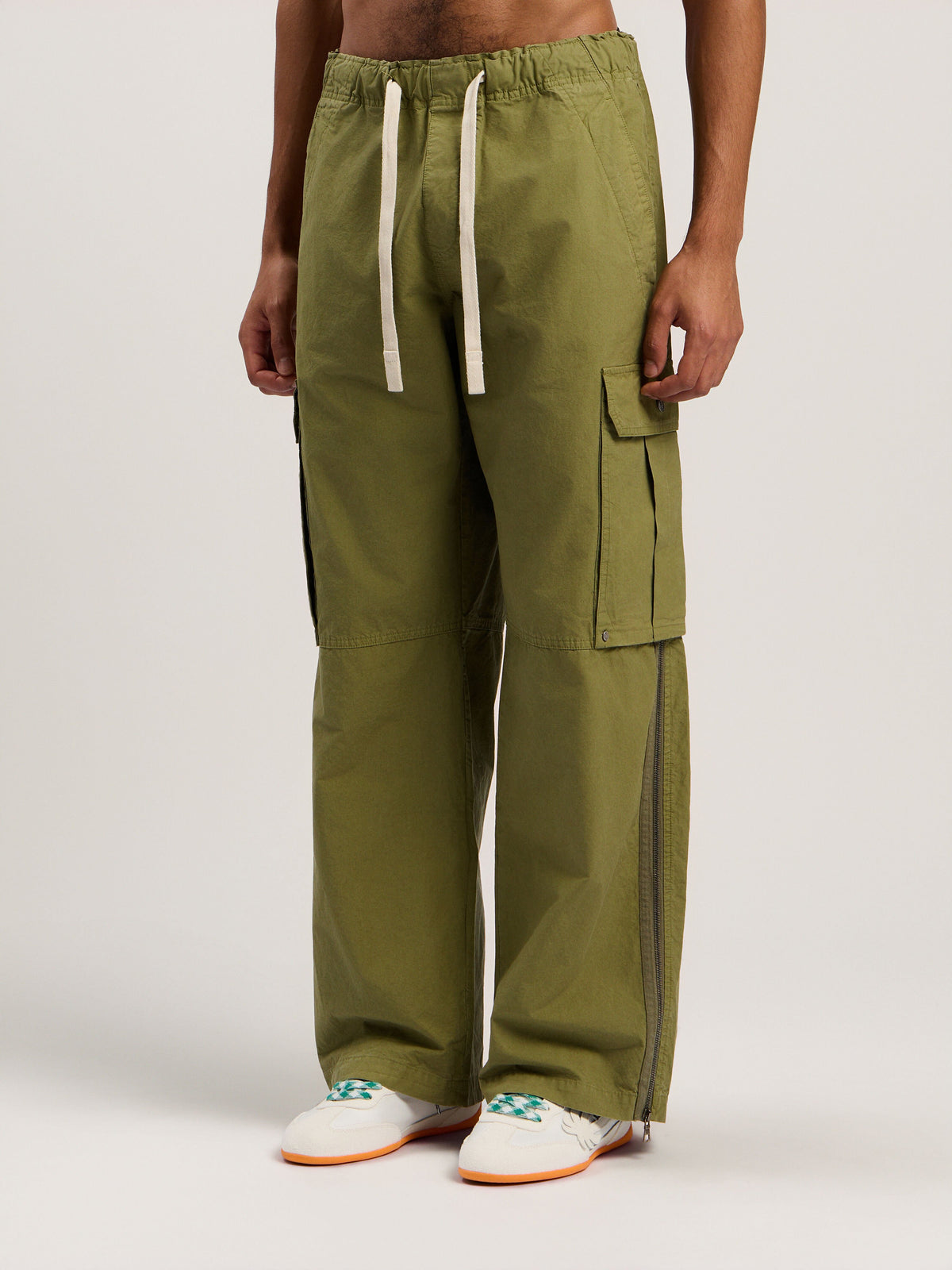 PALM ANGELS  ARMY GREEN - DARK GREEN PMCF037F25FAB001