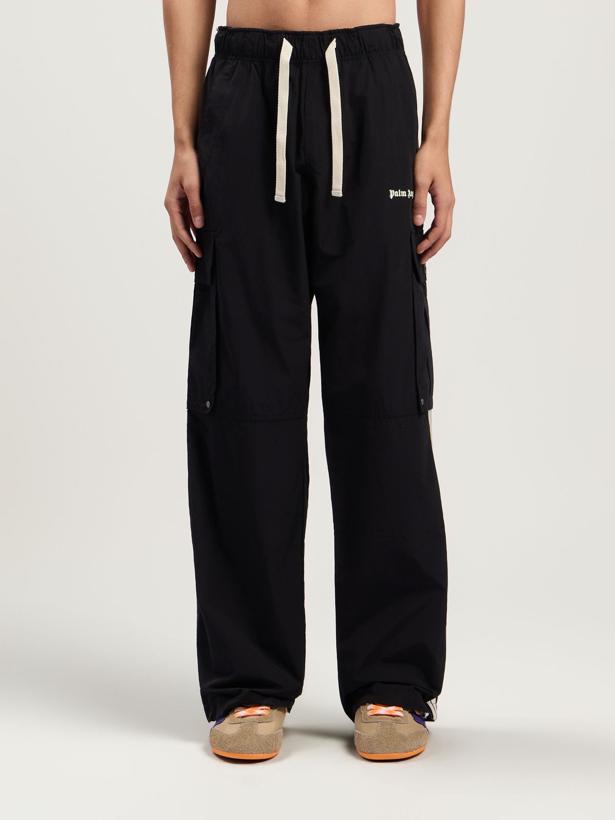 PALM ANGELS  BLACK - OFF WHITE PMCF039F25FAB001