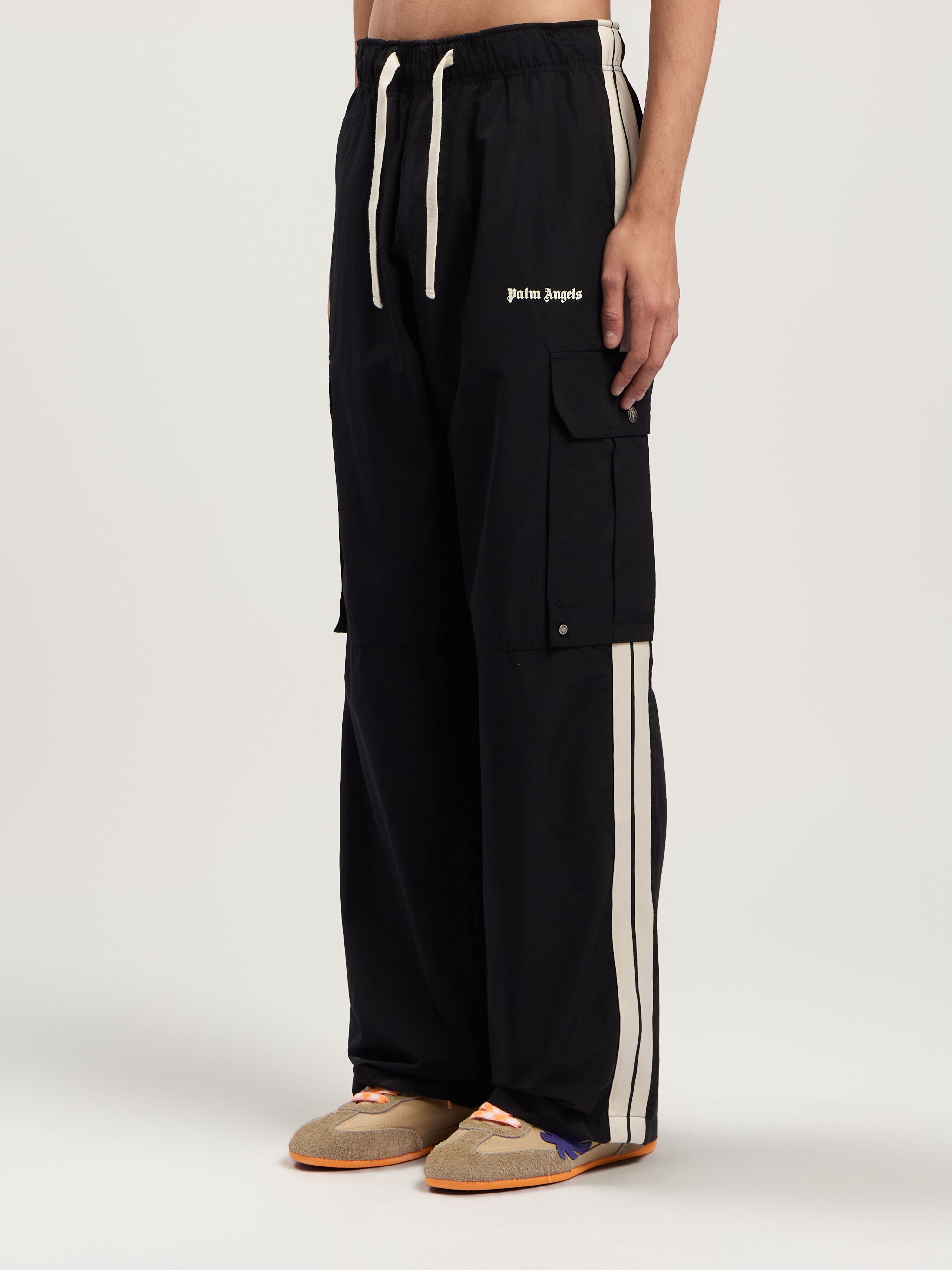 PALM ANGELS  BLACK - OFF WHITE PMCF039F25FAB001