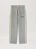 PALM ANGELS  CURVED LOGO TRACK SWEATPANTS GREY MELANG GREY MELANGE - BLACK PMCH02BS25FLE001