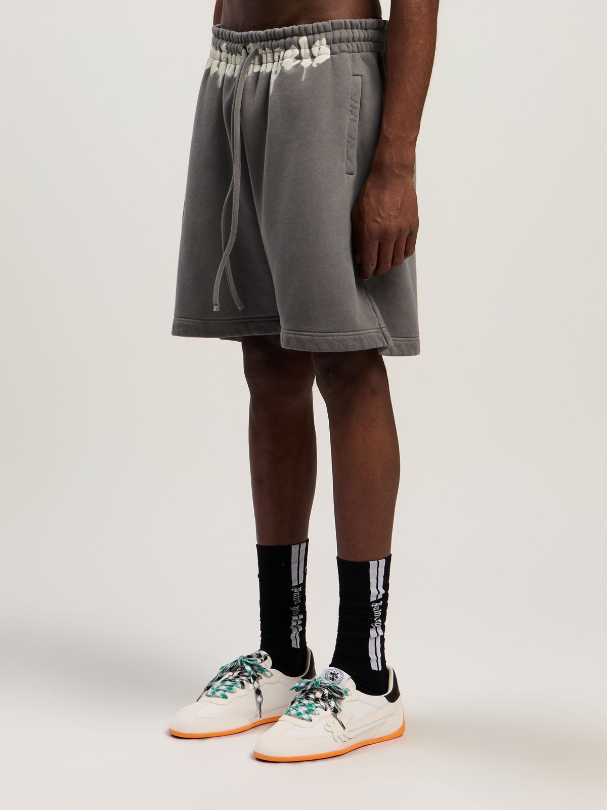 PALM ANGELS  DARK GREY - OFF WHITE PMCI019F25FLE001