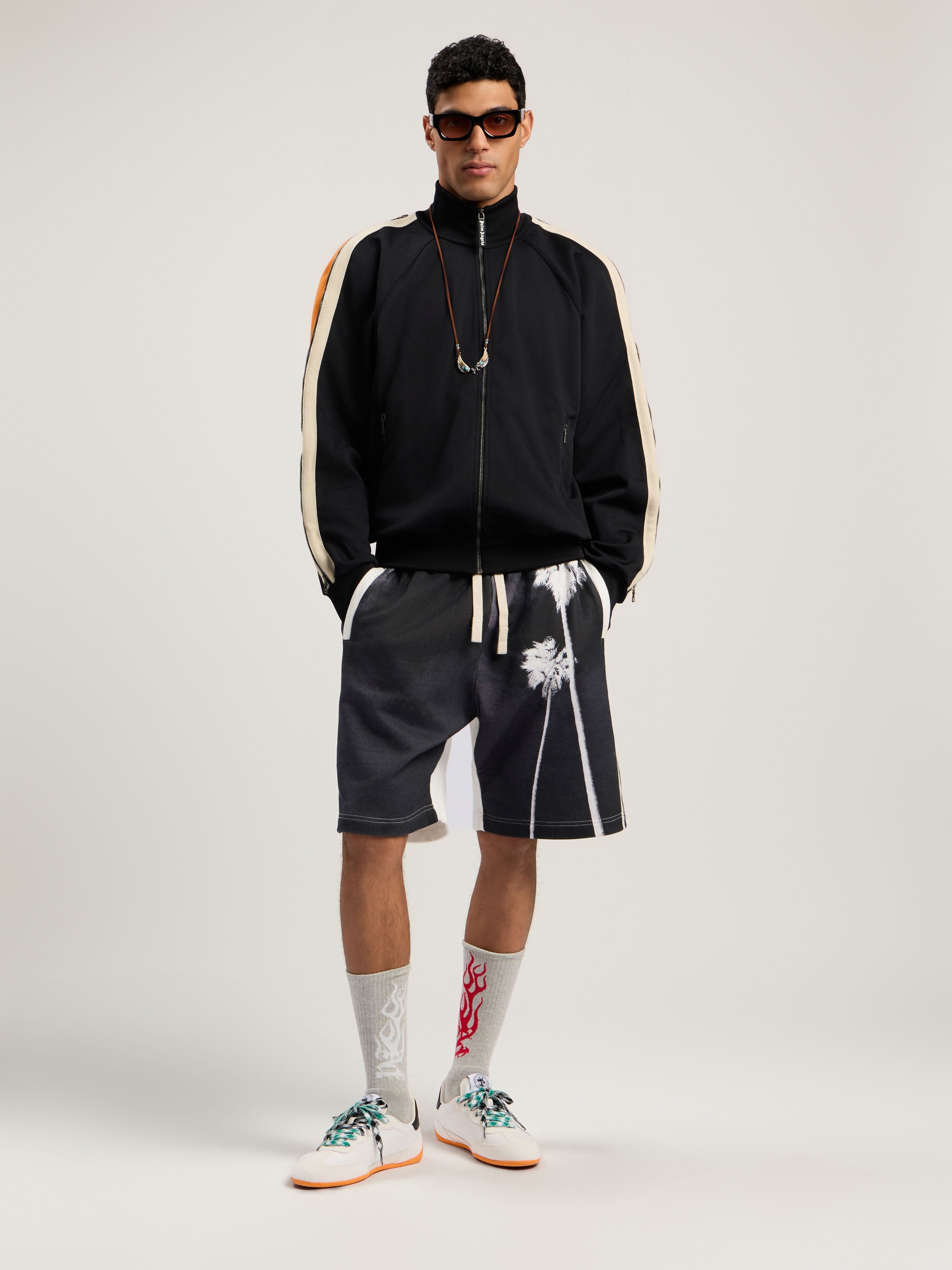 PALM ANGELS  OFF WHITE - BLACK PMCI019F25FLE002