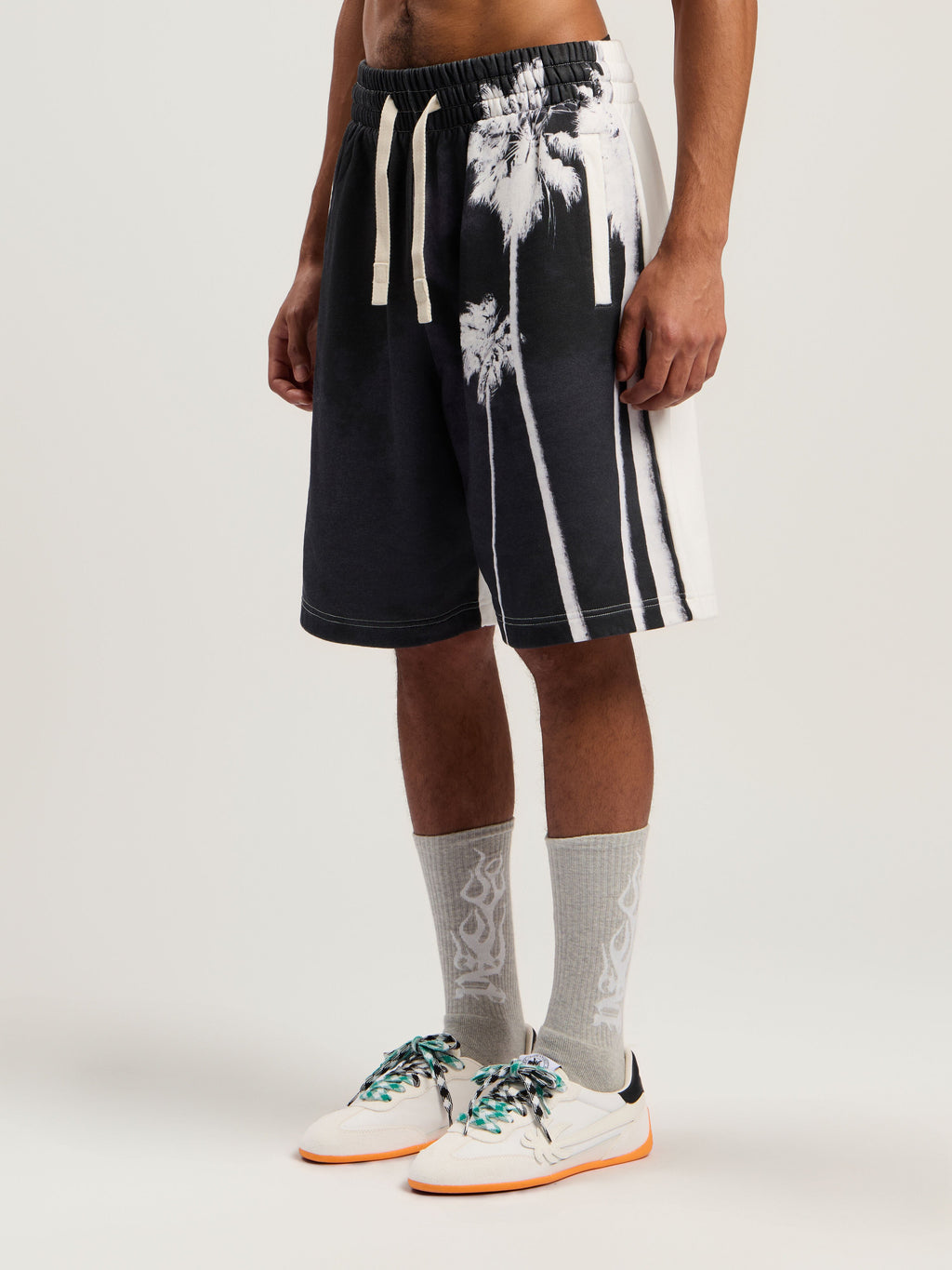 PALM ANGELS  OFF WHITE - BLACK PMCI019F25FLE002