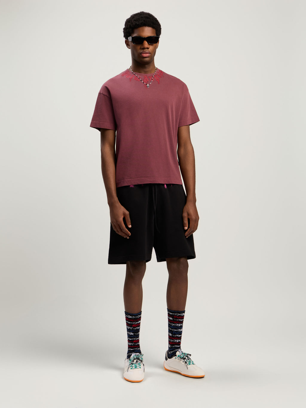 PALM ANGELS  BLACK - FUCHSIA PMCI019F25FLE003