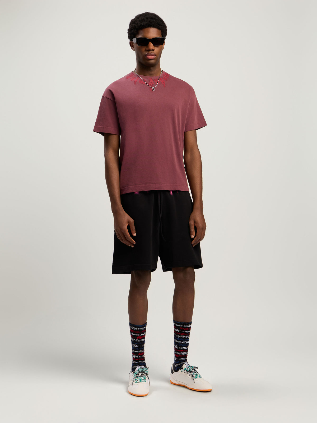 PALM ANGELS  BLACK - FUCHSIA PMCI019F25FLE003