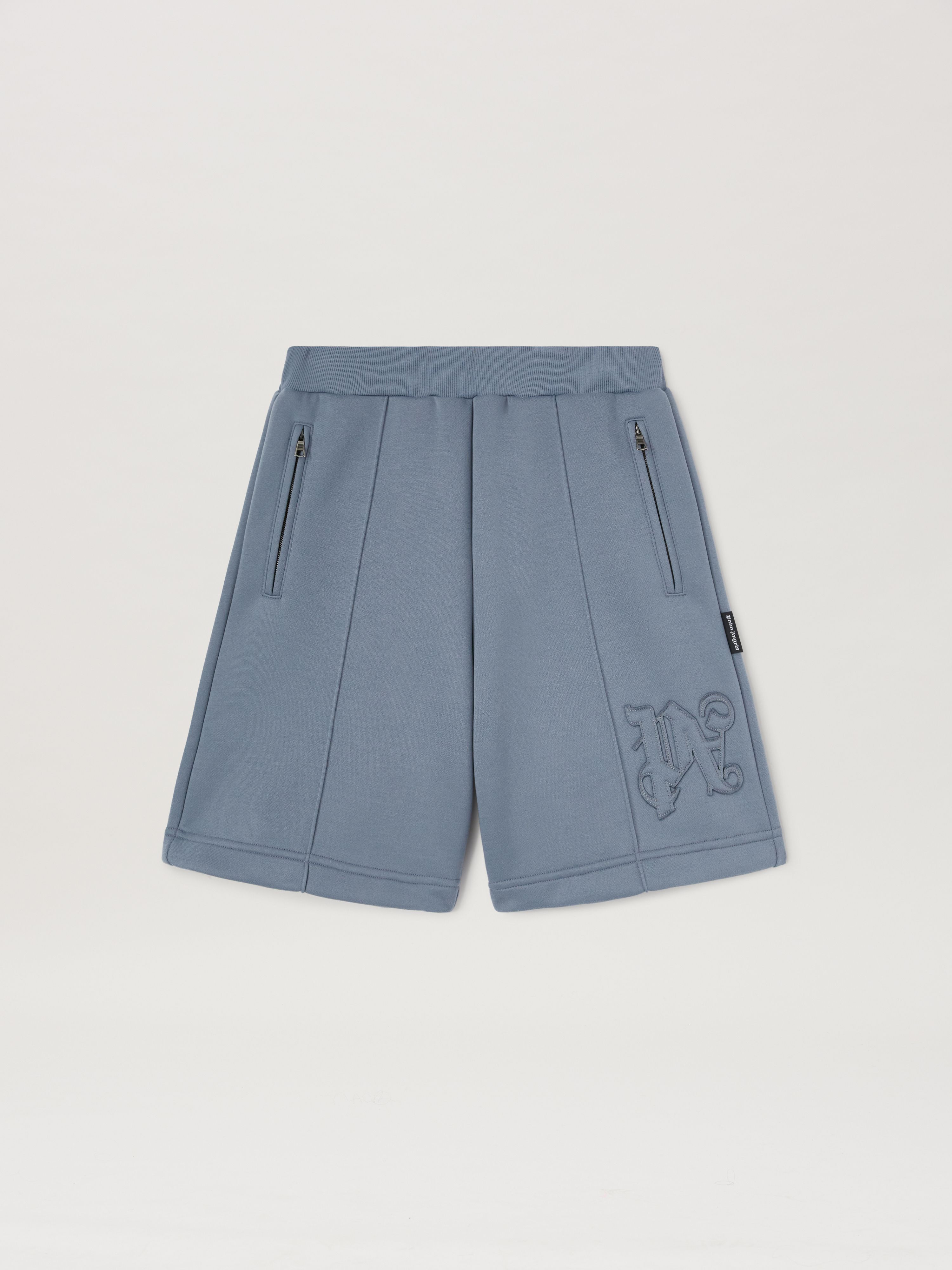 PALM ANGELS  MONOGRAM NEOPRENE SHORTS GREY - GREY PMCI024S25FAB001