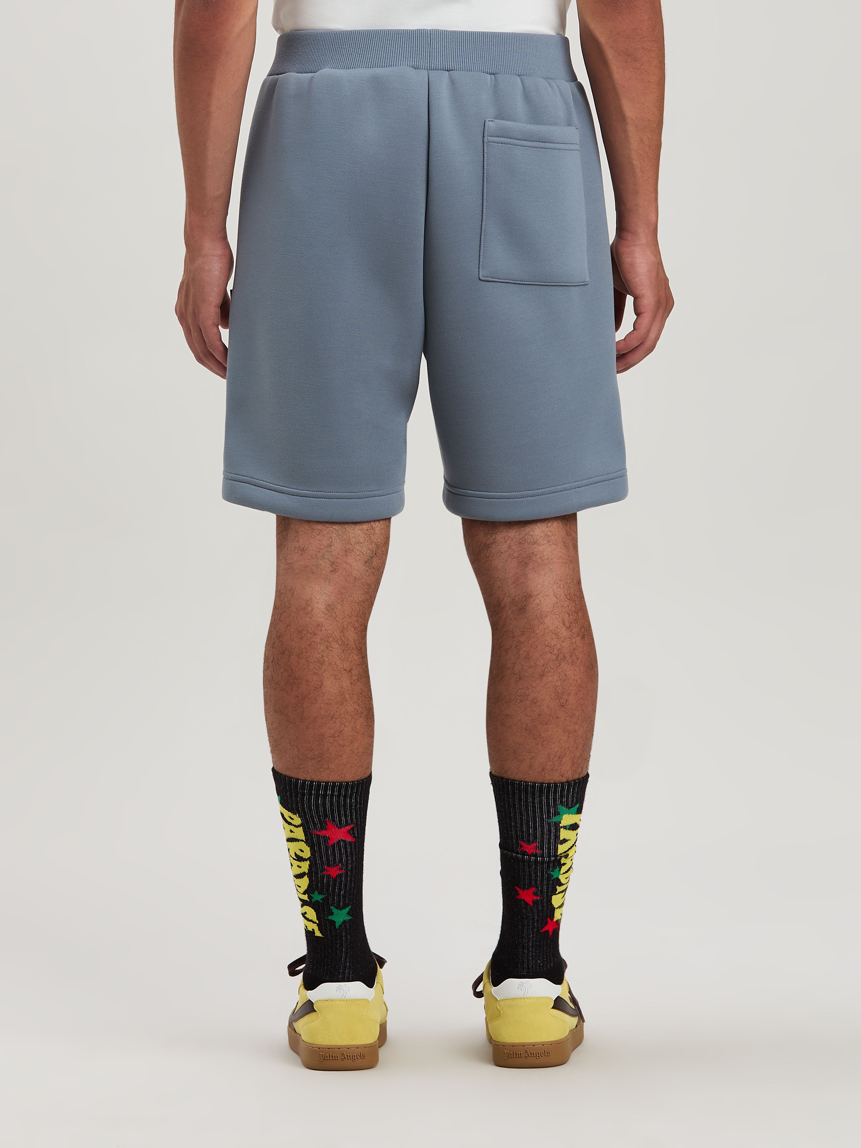 PALM ANGELS  MONOGRAM NEOPRENE SHORTS GREY - GREY PMCI024S25FAB001