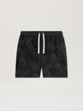 PALM ANGELS  PALMS CURVED LOGO SHORTS BLACK - GREY PMCI025S25FAB001
