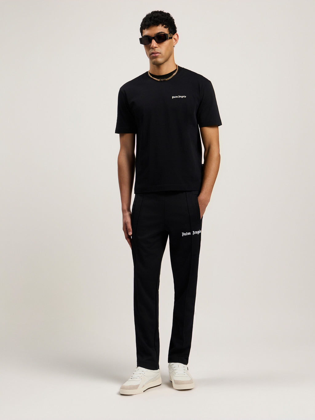 PALM ANGELS  BLACK WHITE PMCJ005C99FAB002