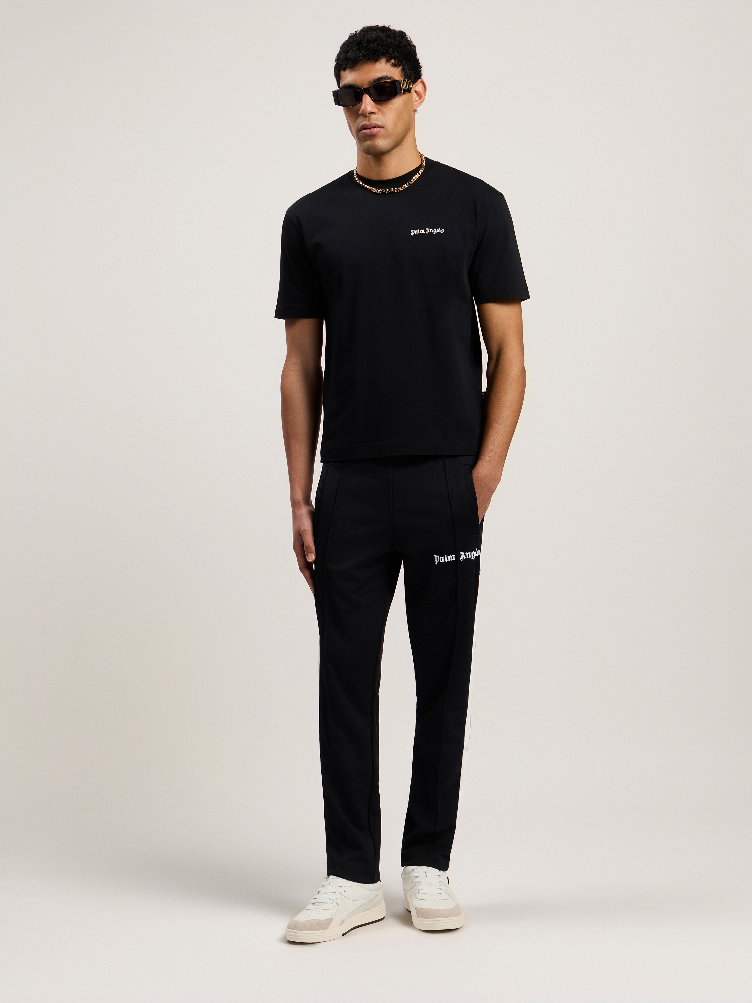 PALM ANGELS  BLACK WHITE PMCJ005C99FAB002