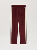 PALM ANGELS  CLASSIC LOGO TRACK PANTS BURGUNDY - OFF BURGUNDY - OFF WHITE PMCJ020S25FAB001