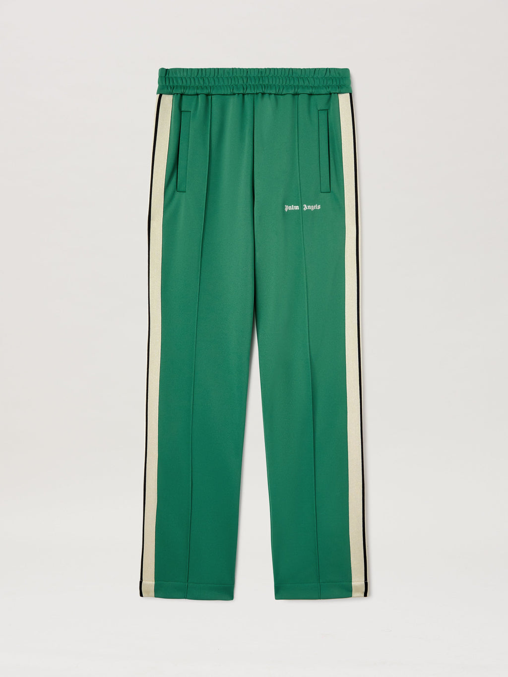 PALM ANGELS  CLASSIC LOGO TRACK PANTS FOREST GREEN - FOREST GREEN - OFF WHITE PMCJ020S25FAB001