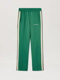 PALM ANGELS  CLASSIC LOGO TRACK PANTS FOREST GREEN - FOREST GREEN - OFF WHITE PMCJ020S25FAB001