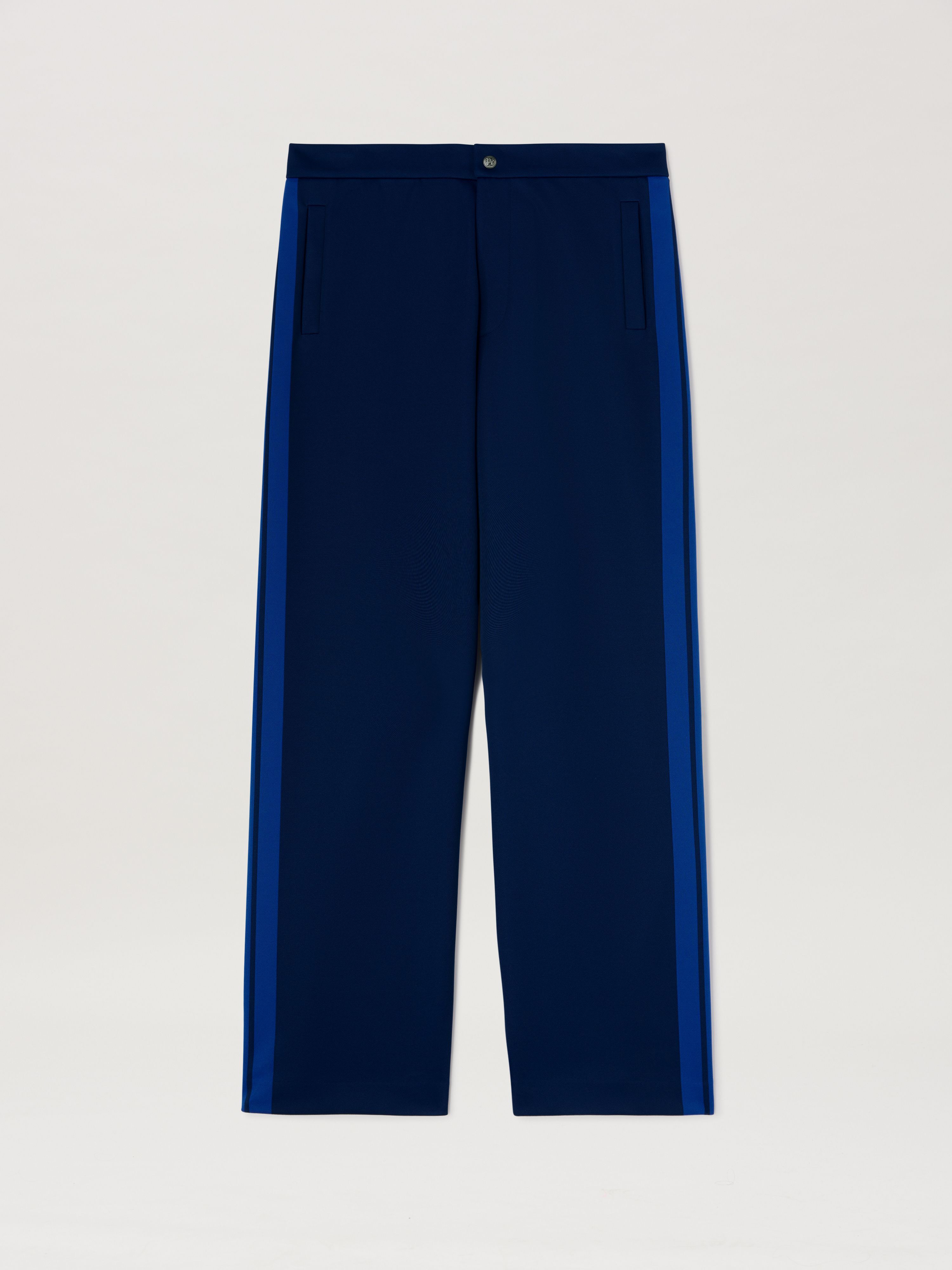 PALM ANGELS  SUIT TRACK PANTS NAVY BLUE - BLUE PMCJ044S25FAB001