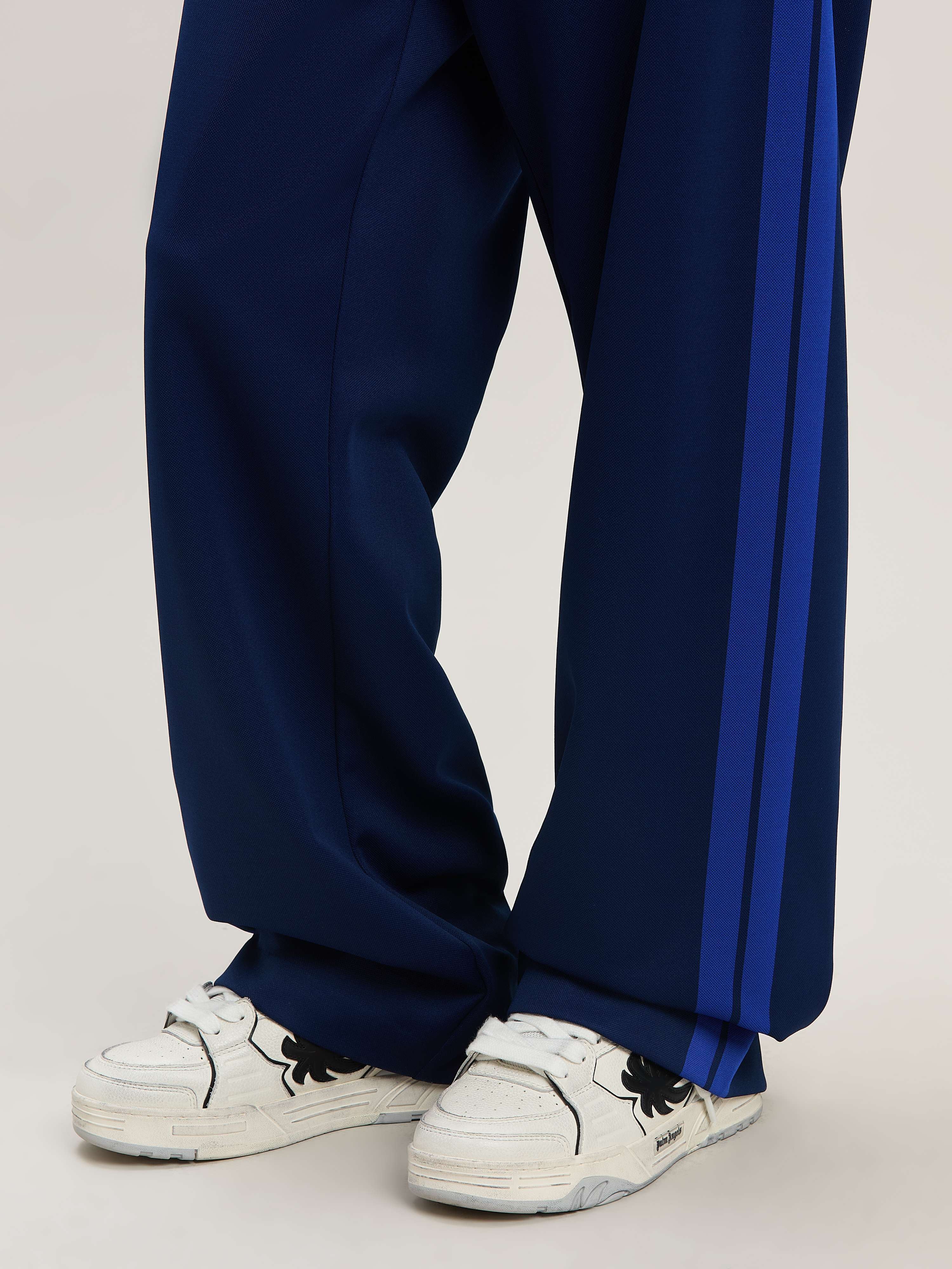 PALM ANGELS  SUIT TRACK PANTS NAVY BLUE - BLUE PMCJ044S25FAB001