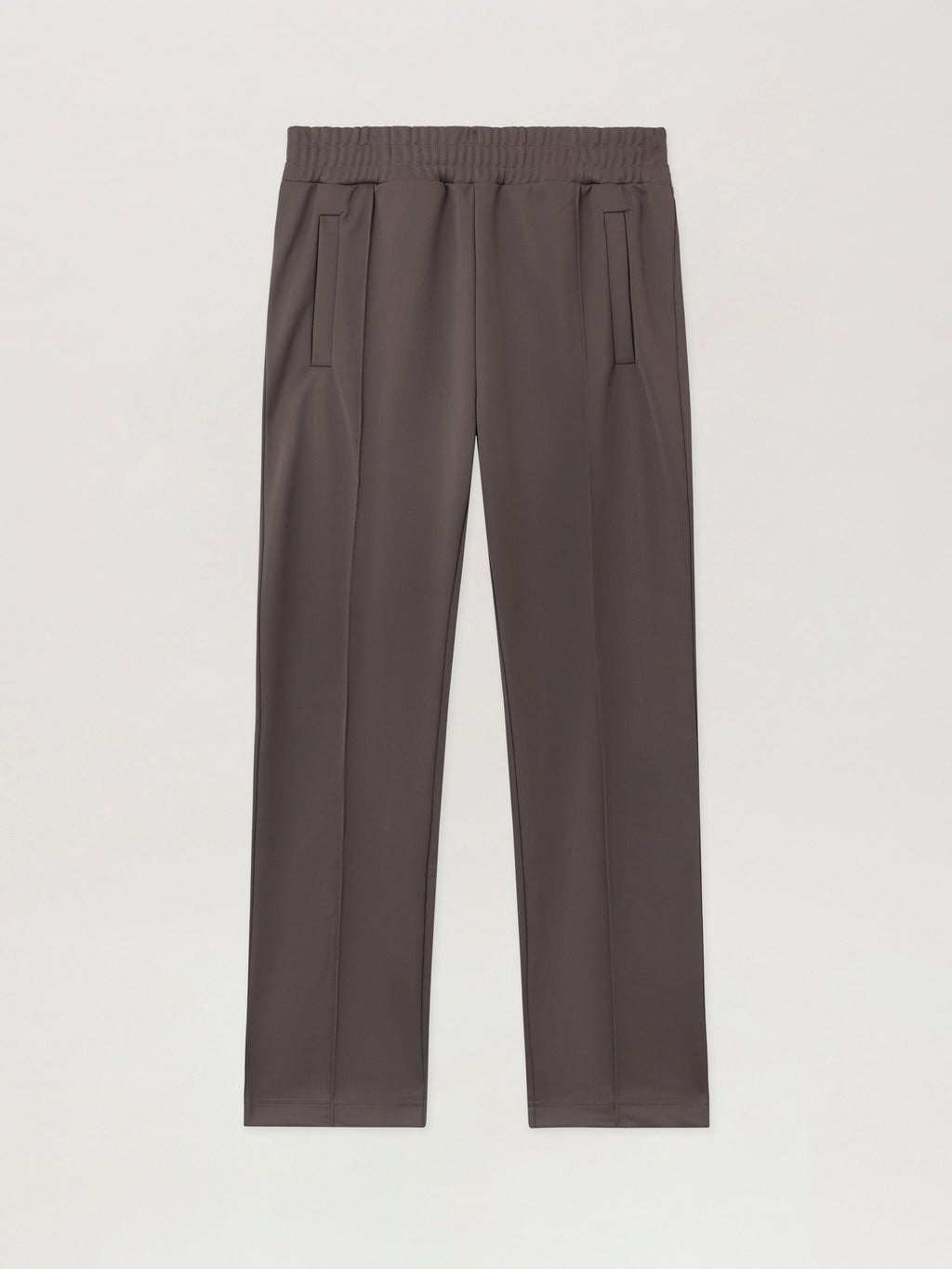 PALM ANGELS Curved Logo Track Pants DARK GREY - OFF WHITE PMCJ048F25FAB001