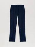 PALM ANGELS Back Curved Logo Track Pants NAVY BLUE OFF WHITE PMCJ048S26FAB001