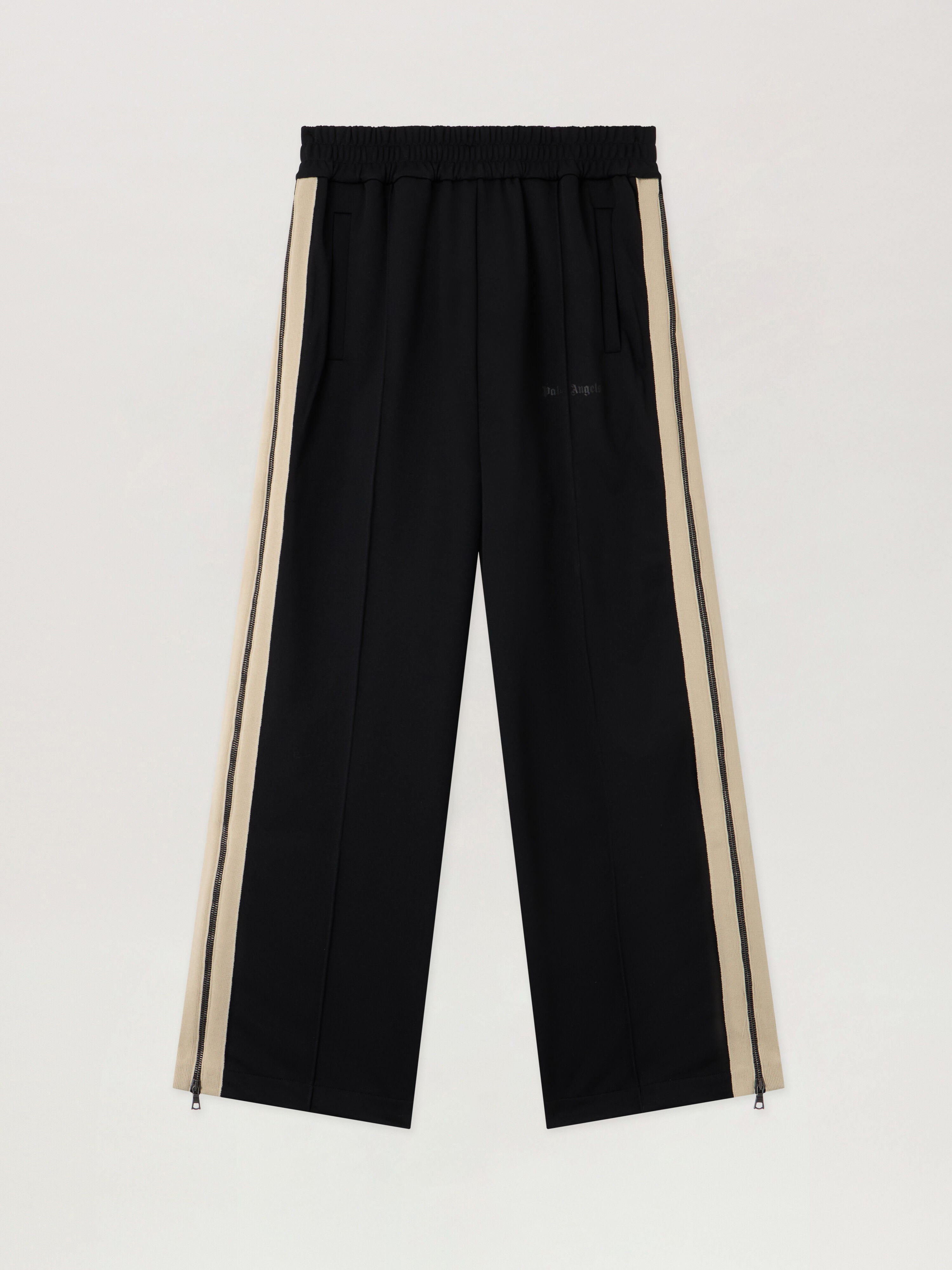PALM ANGELS Performance Zip-Up Track Pants BLACK - ORANGE PMCJ04EF25FAB001