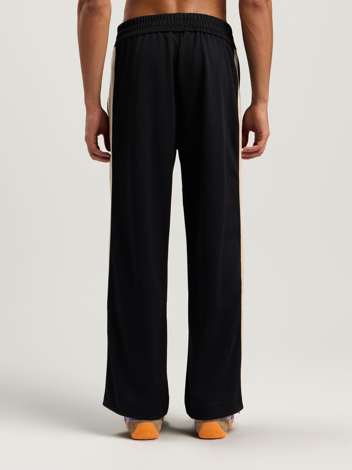 PALM ANGELS Performance Zip-Up Track Pants BLACK - ORANGE PMCJ04EF25FAB001