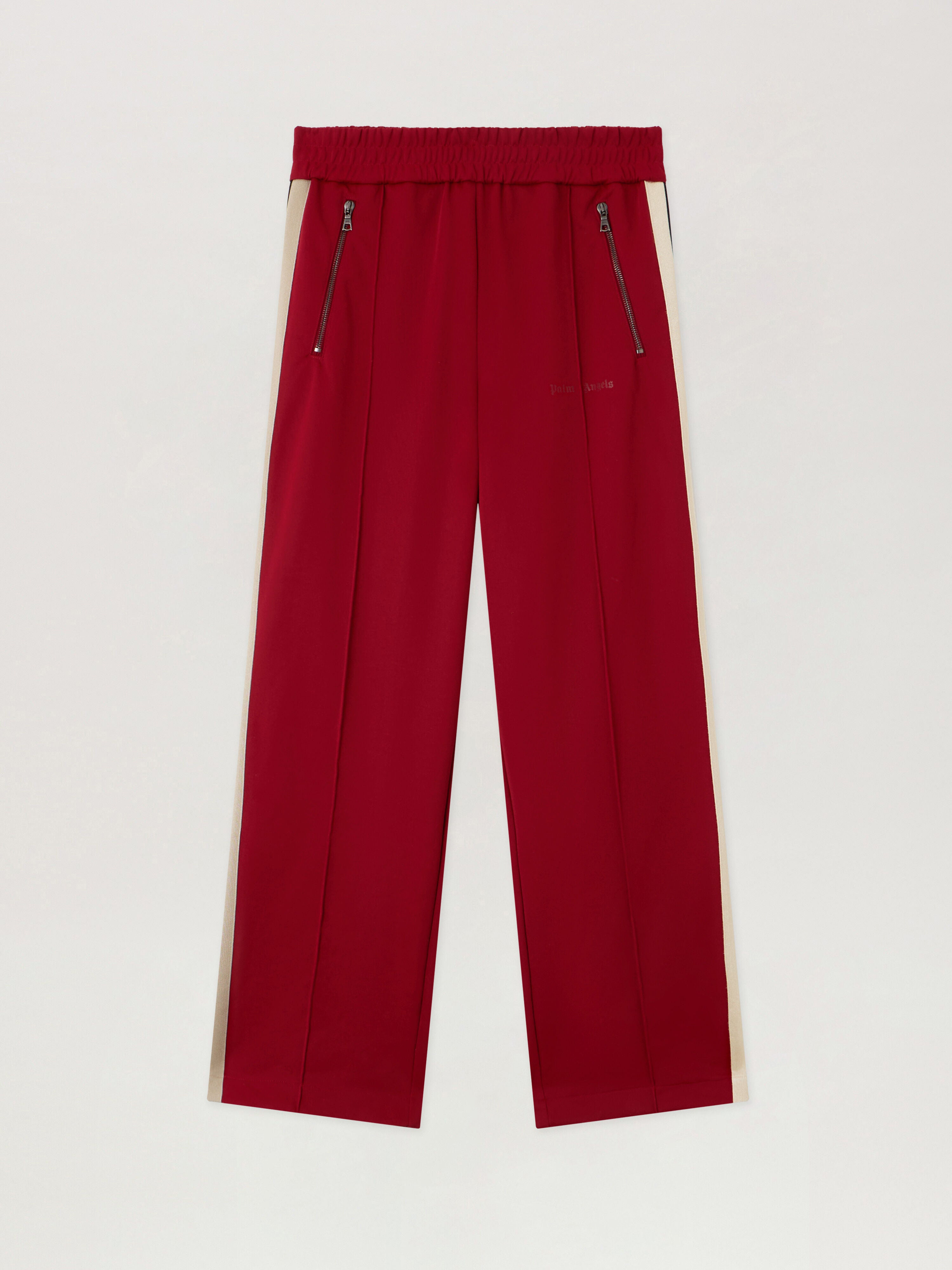 PALM ANGELS Classic Logo Zip-Up Track Pants RED - OFF WHITE PMCJ04HF25FAB001