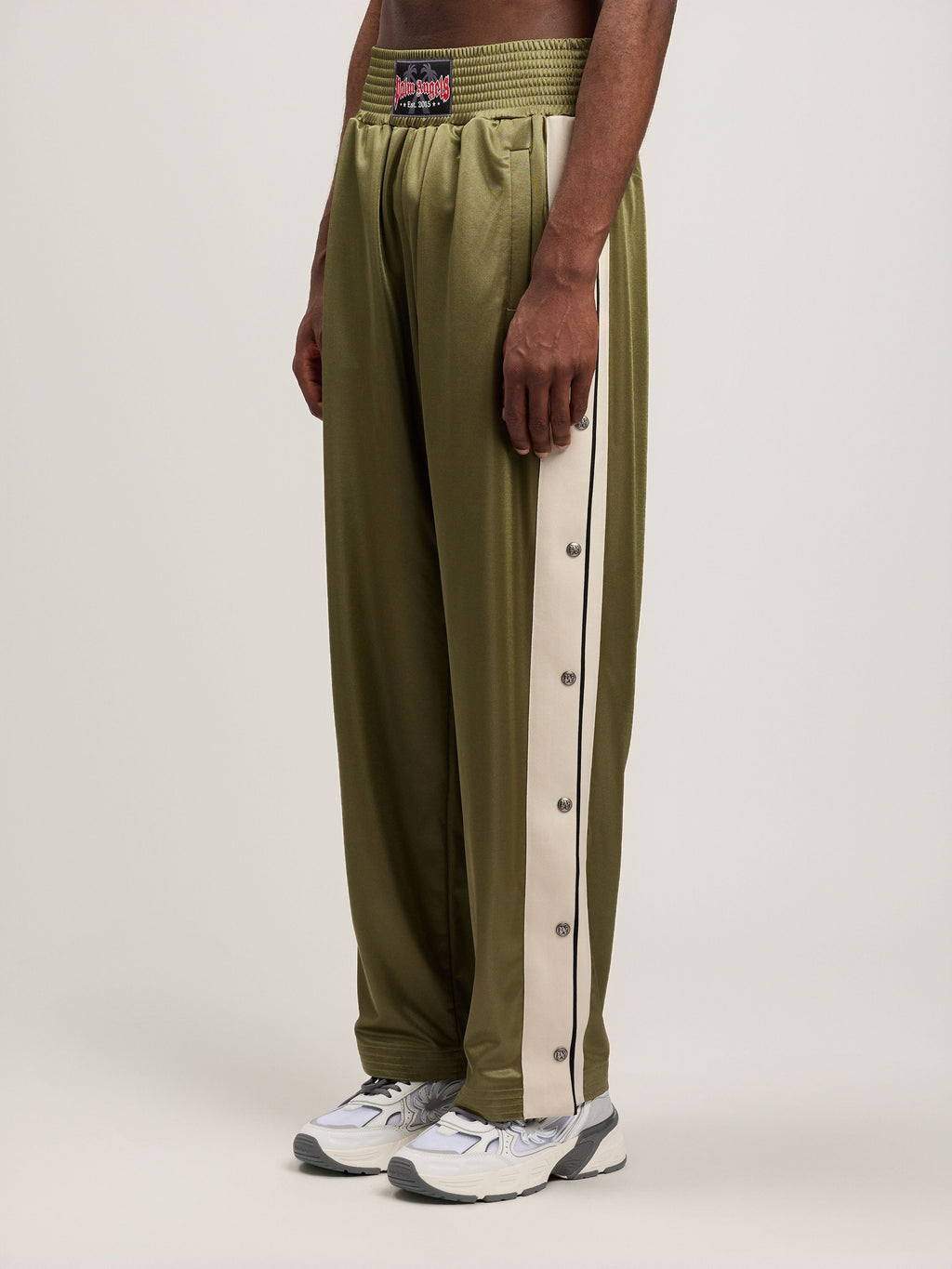 PALM ANGELS Boxe Track Pants MILITARY GREEN BLACK PMCJ04IS26FAB001