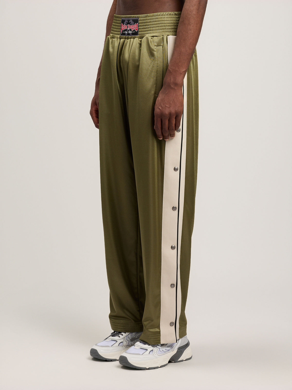 PALM ANGELS Boxe Track Pants MILITARY GREEN BLACK PMCJ04IS26FAB001