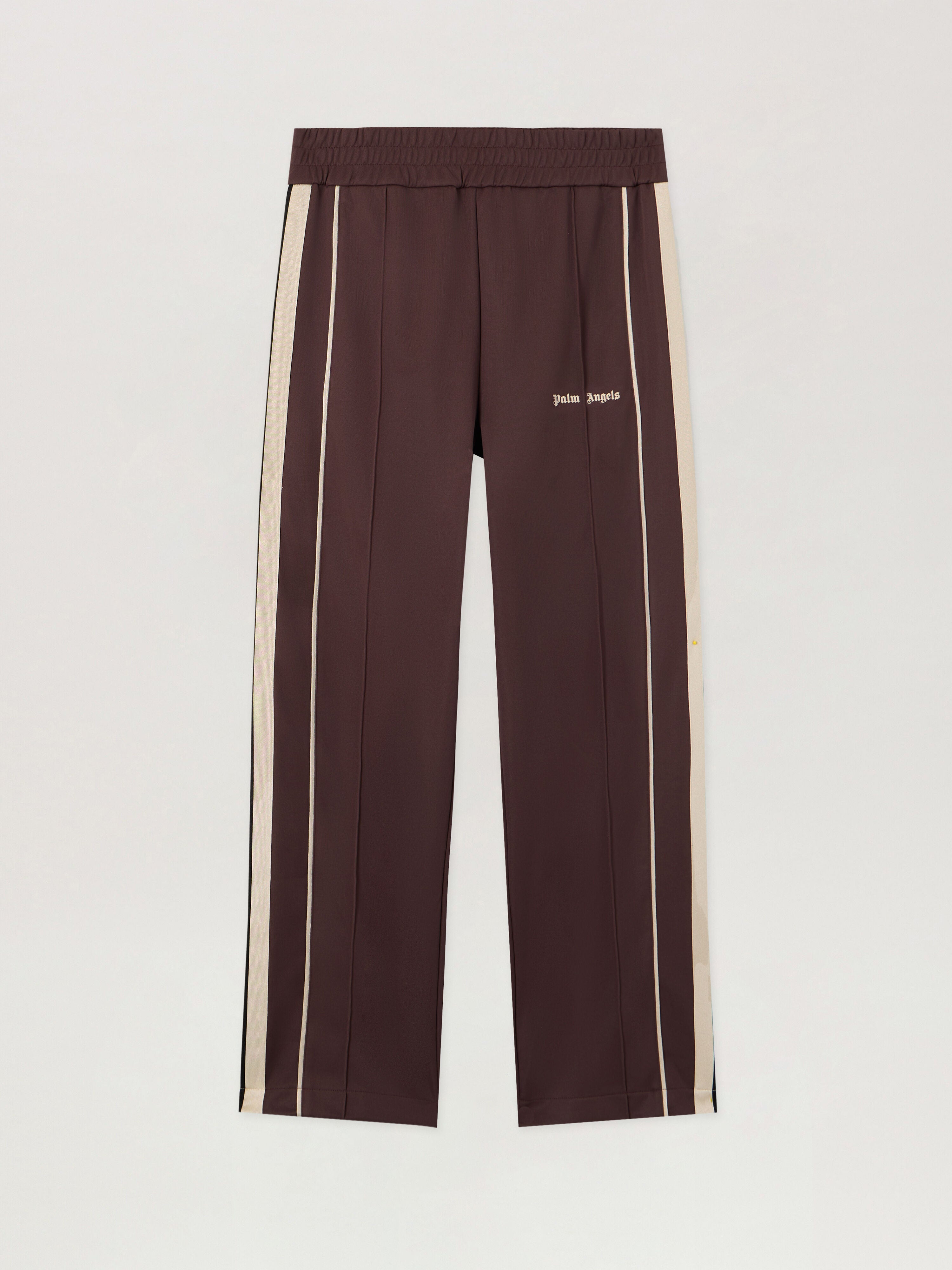 PALM ANGELS Classic Logo Vintage Track Pants BROWN OFF WHITE PMCJ04JS26FAB001