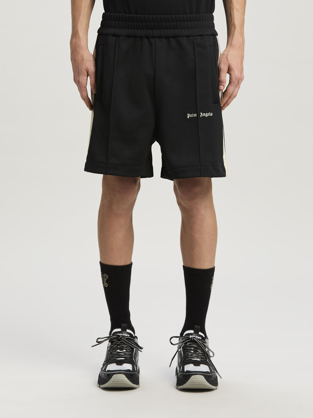 PALM ANGELS  BLACK OFF WHITE PMCL004C99FAB001