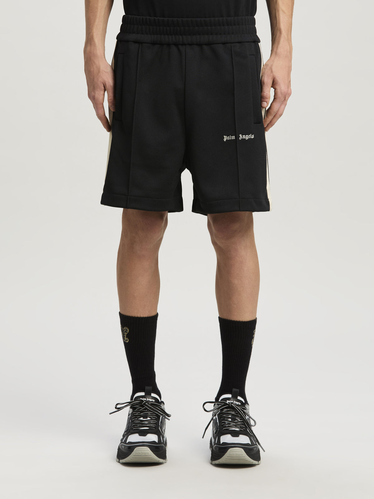 PALM ANGELS  BLACK OFF WHITE PMCL004C99FAB001