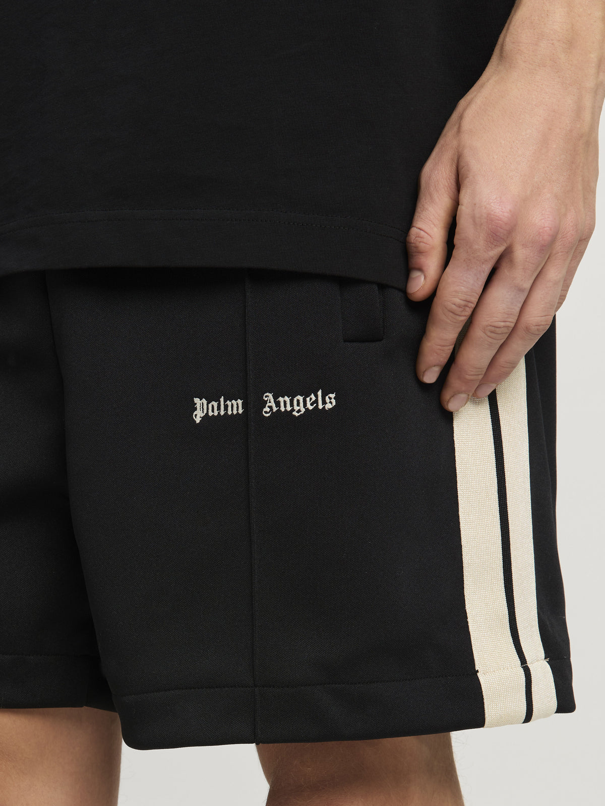 PALM ANGELS  BLACK OFF WHITE PMCL004C99FAB001