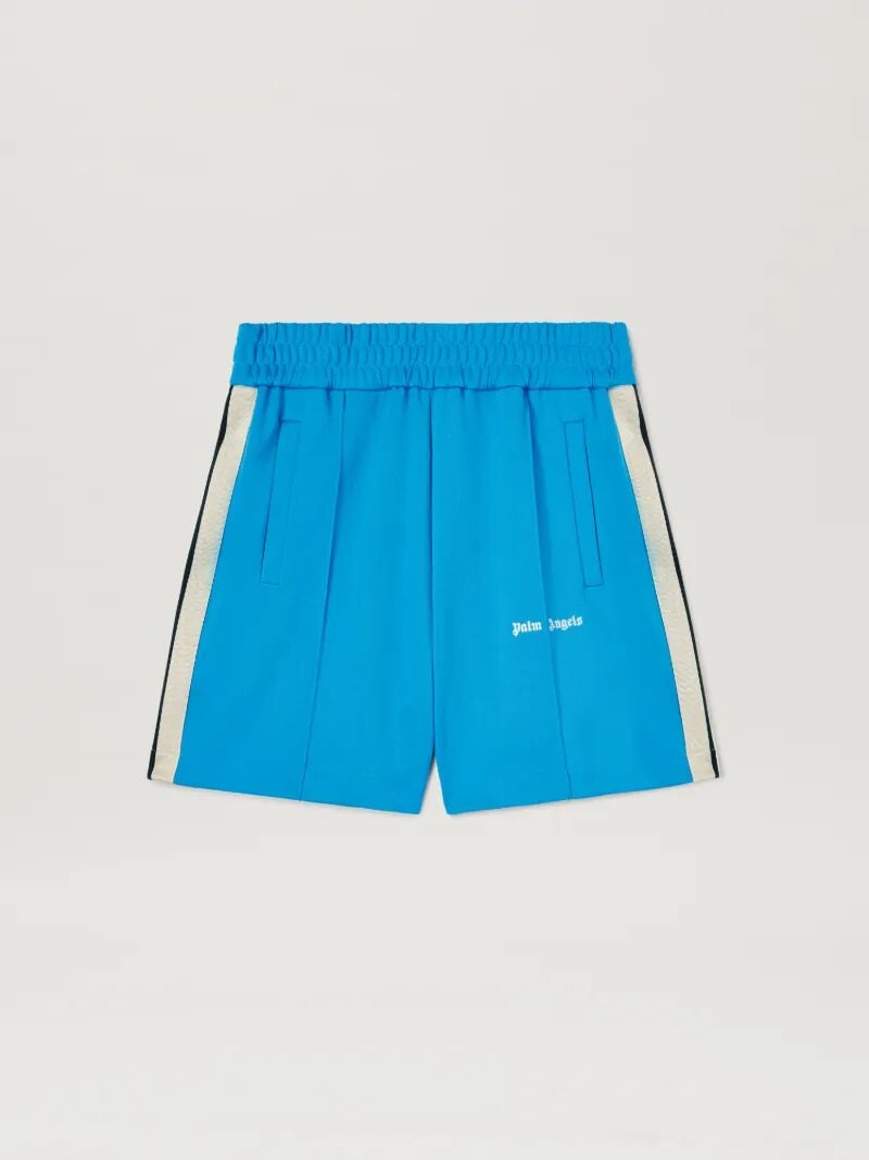 PALM ANGELS  CLASSIC LOGO TRACK SHORTS LIGHT BLUE - O LIGHT BLUE - OFF WHITE PMCL004S25FAB001