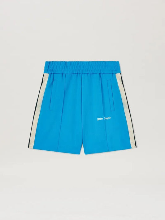 PALM ANGELS  CLASSIC LOGO TRACK SHORTS LIGHT BLUE - O LIGHT BLUE - OFF WHITE PMCL004S25FAB001