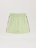 PALM ANGELS  CLASSIC LOGO TRACK SHORTS SAGE - OFF WHI SAGE - OFF WHITE PMCL004S25FAB001