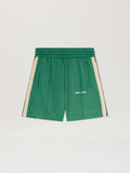 PALM ANGELS  CLASSIC LOGO TRACK SHORTS FOREST GREEN - FOREST GREEN - OFF WHITE PMCL004S25FAB001