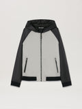 PALM ANGELS  CURVED LOGO NYLON WINDBREAKER GREY - BLA GREY - BLACK PMEA289S25FAB001