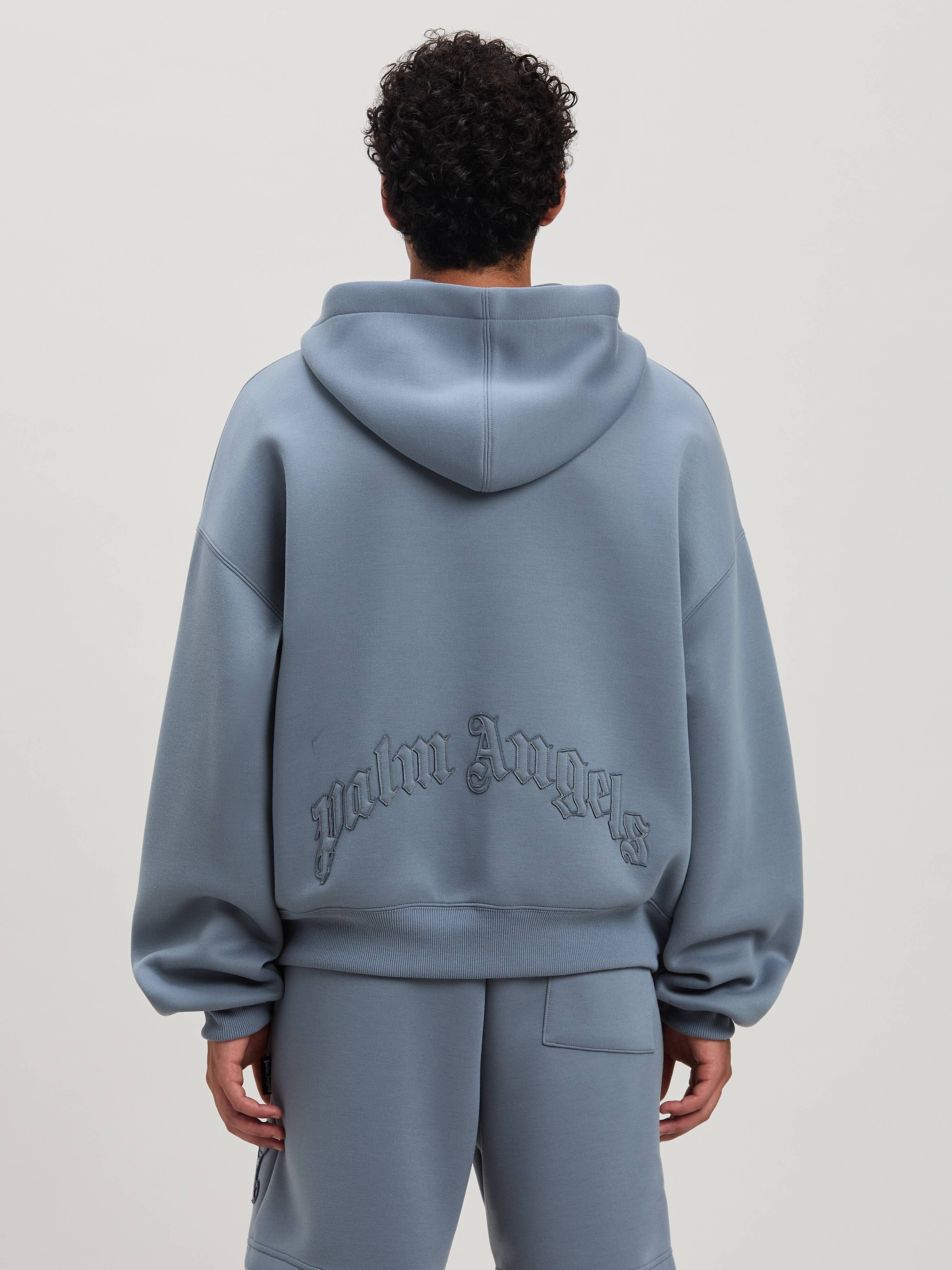 PALM ANGELS  CURVED LOGO NEOPRENE BOMBER GREY - GREY PMEA292S25FAB001