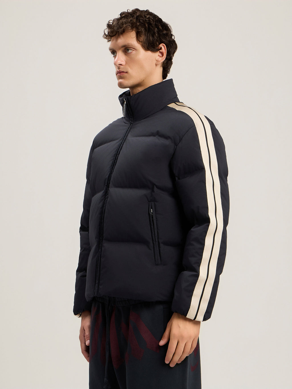 PALM ANGELS Classic Logo Track Down Jacket BLACK TOFU PMED057S26FAB002