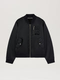 PALM ANGELS  CURVED LOGO BOMBER BLACK - BLACK PMEH033S25FAB001