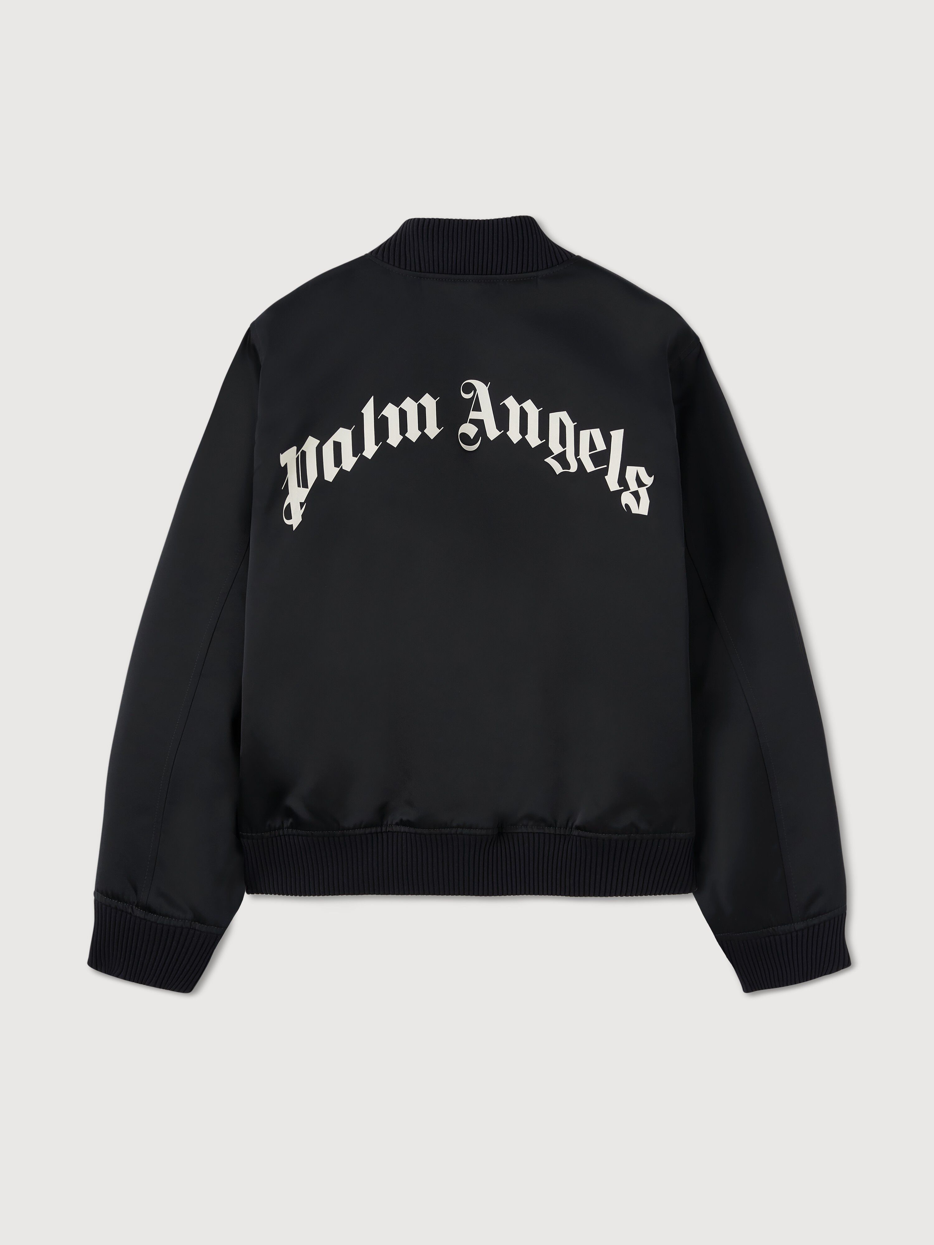 PALM ANGELS  CURVED LOGO BOMBER BLACK - BLACK PMEH033S25FAB001