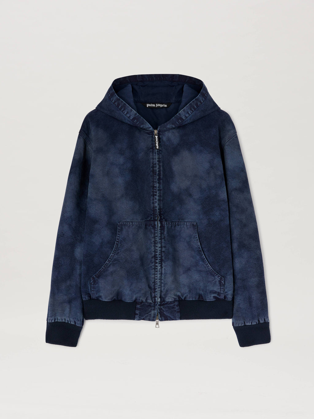 PALM ANGELS  CURVED LOGO CLOUDY BOMBER INDIGO BLUE - INDIGO BLUE - INDIGO BLUE PMEH035S25FAB002