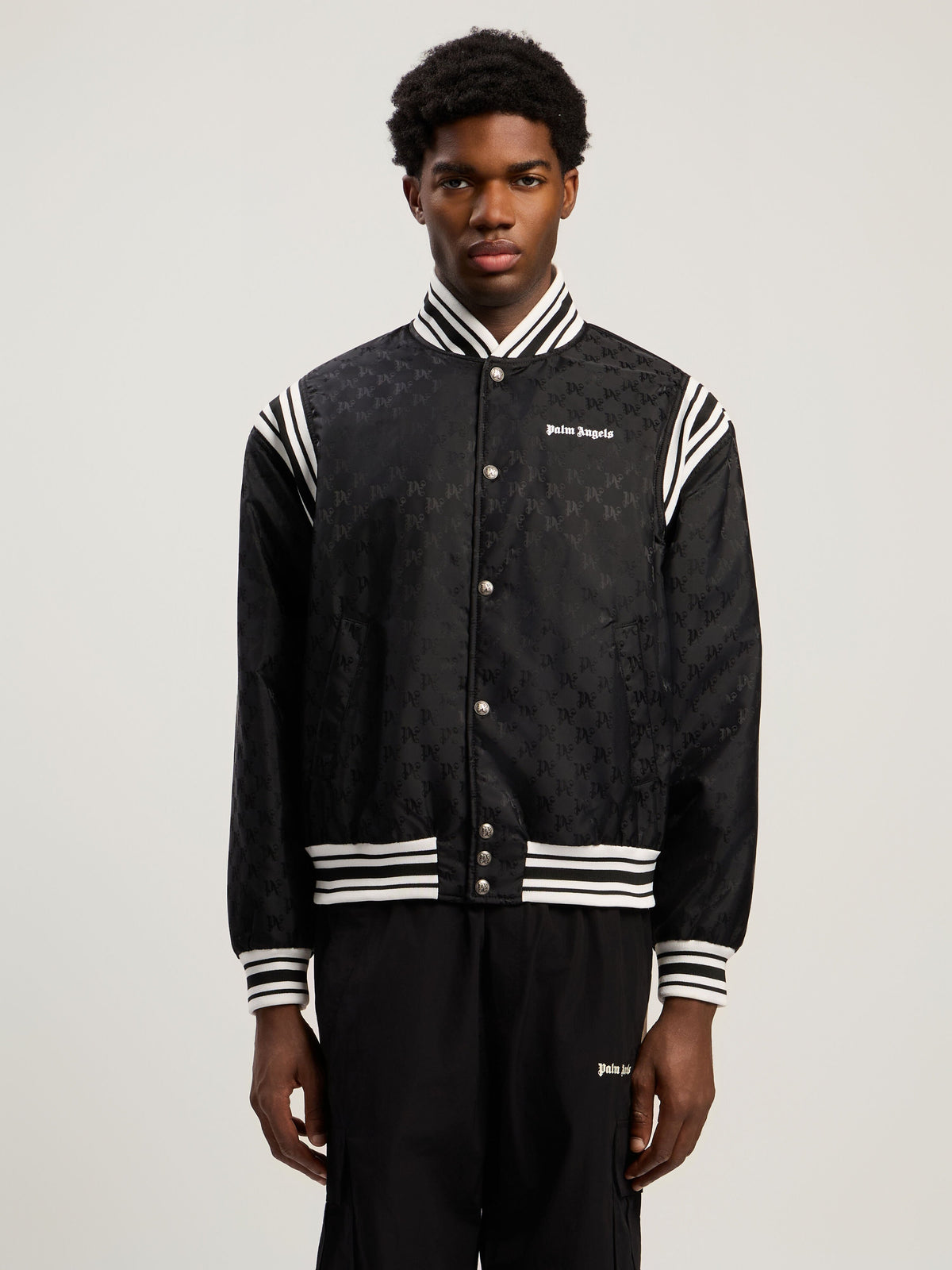 PALM ANGELS  BLACK - OFF WHITE PMEH037F25FAB001