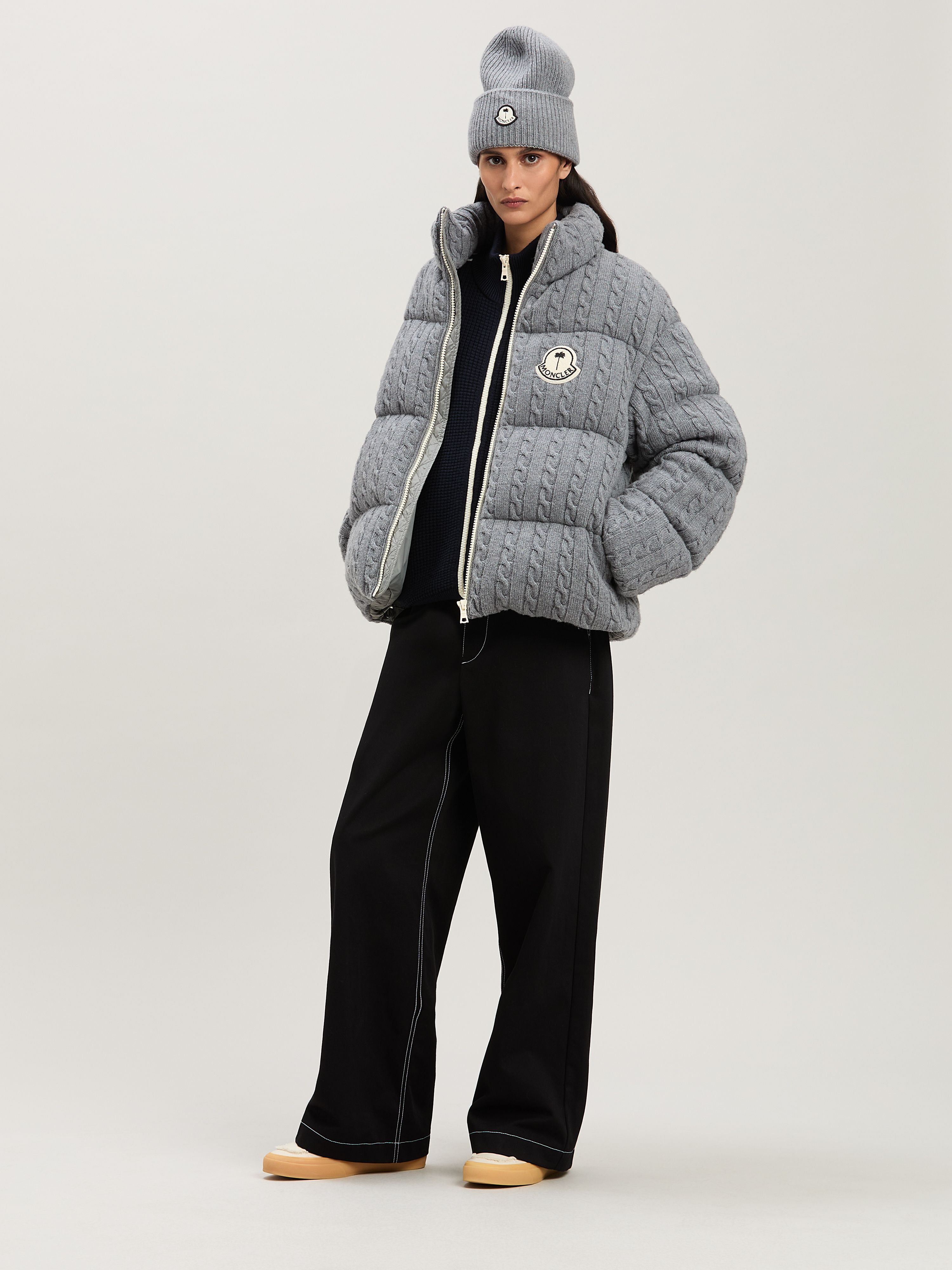 PALM ANGELS   GREY - WHITE PMEJ007T25KNI001